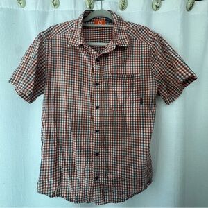 Merrell Red and Blue Plaid Casual Shirt